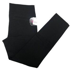 Electric Pink Pants Womens Size XL Black Trousers Tapered Leg NEW